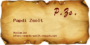 Papdi Zsolt névjegykártya